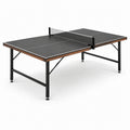 Table de ping-pong intérieure pliante en acier et MDF noir