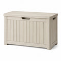 Coffre de rangement en plastique beige 117 cm