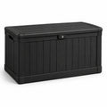 Coffre de rangement extérieur en plastique noir 122x57x63 cm